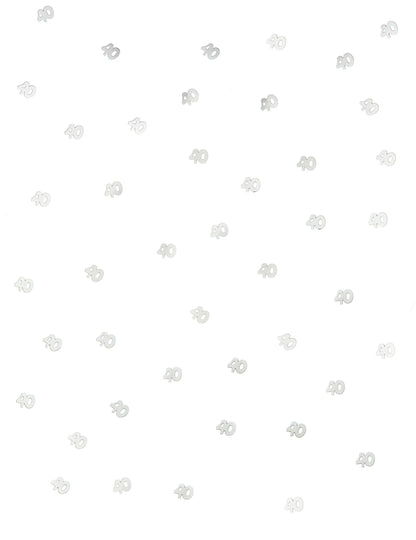 Confettis de table 40 pour anniversaire en bois argentés