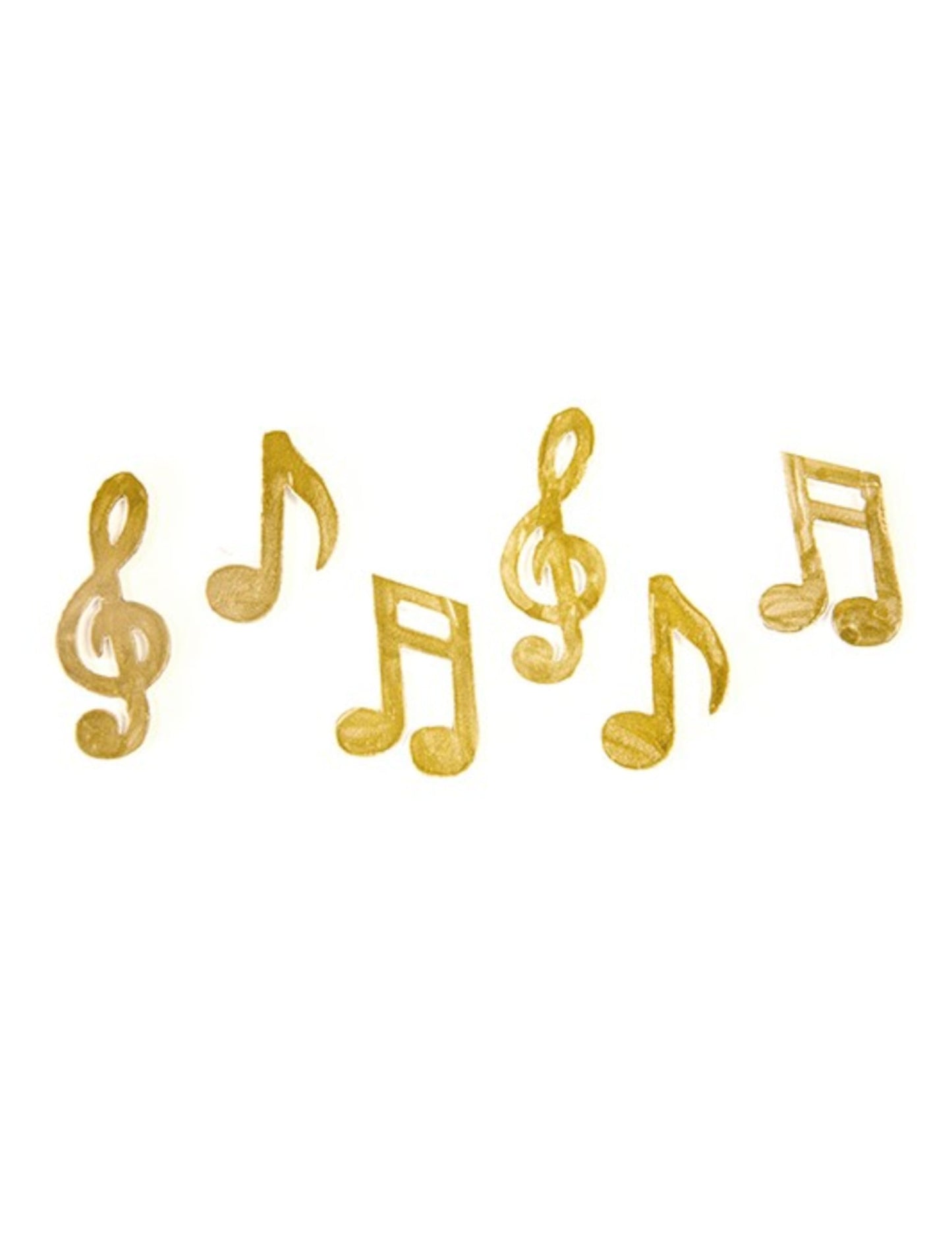 Confettis de table notes de musique dorés en bois