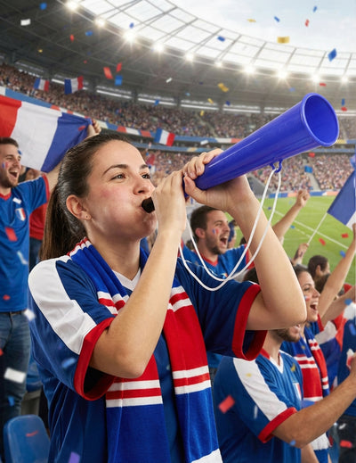 Corne de supporter pour adulte bleue