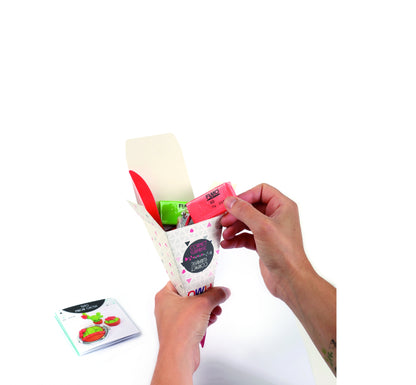 Cornet surprise bleu Fimo® cactus 17 x 7 cm kit de modelage