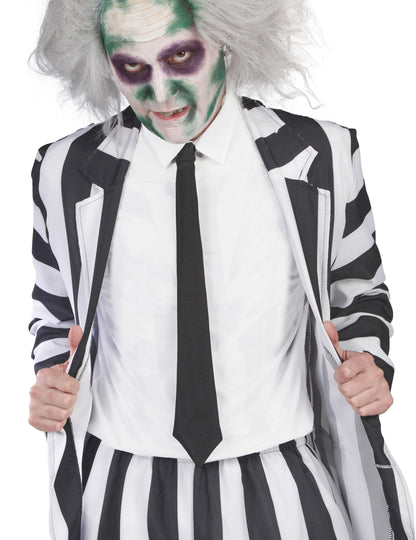 Черно -бял райе призрачен костюм за възрастни