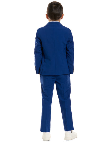 Vue de dos du costume Mr. Bleu marine pour enfant