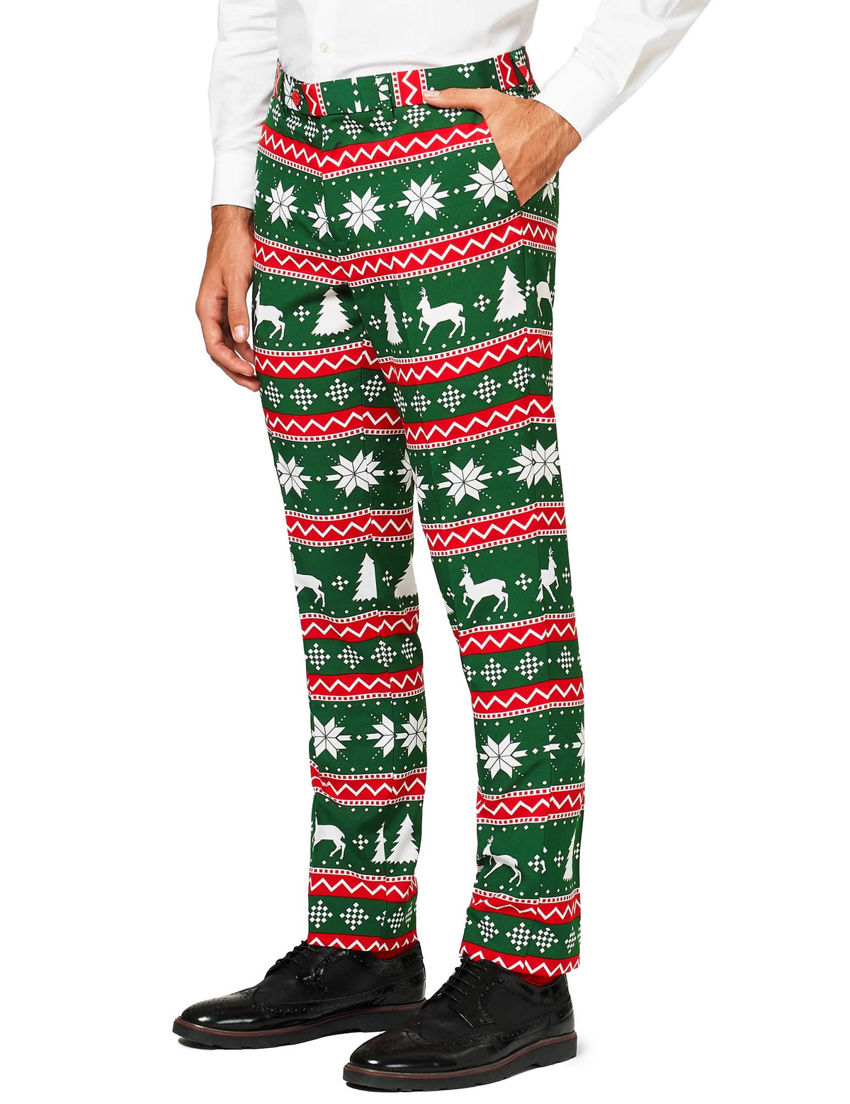Детайл на панталона на костюма Mr. Festive за мъж