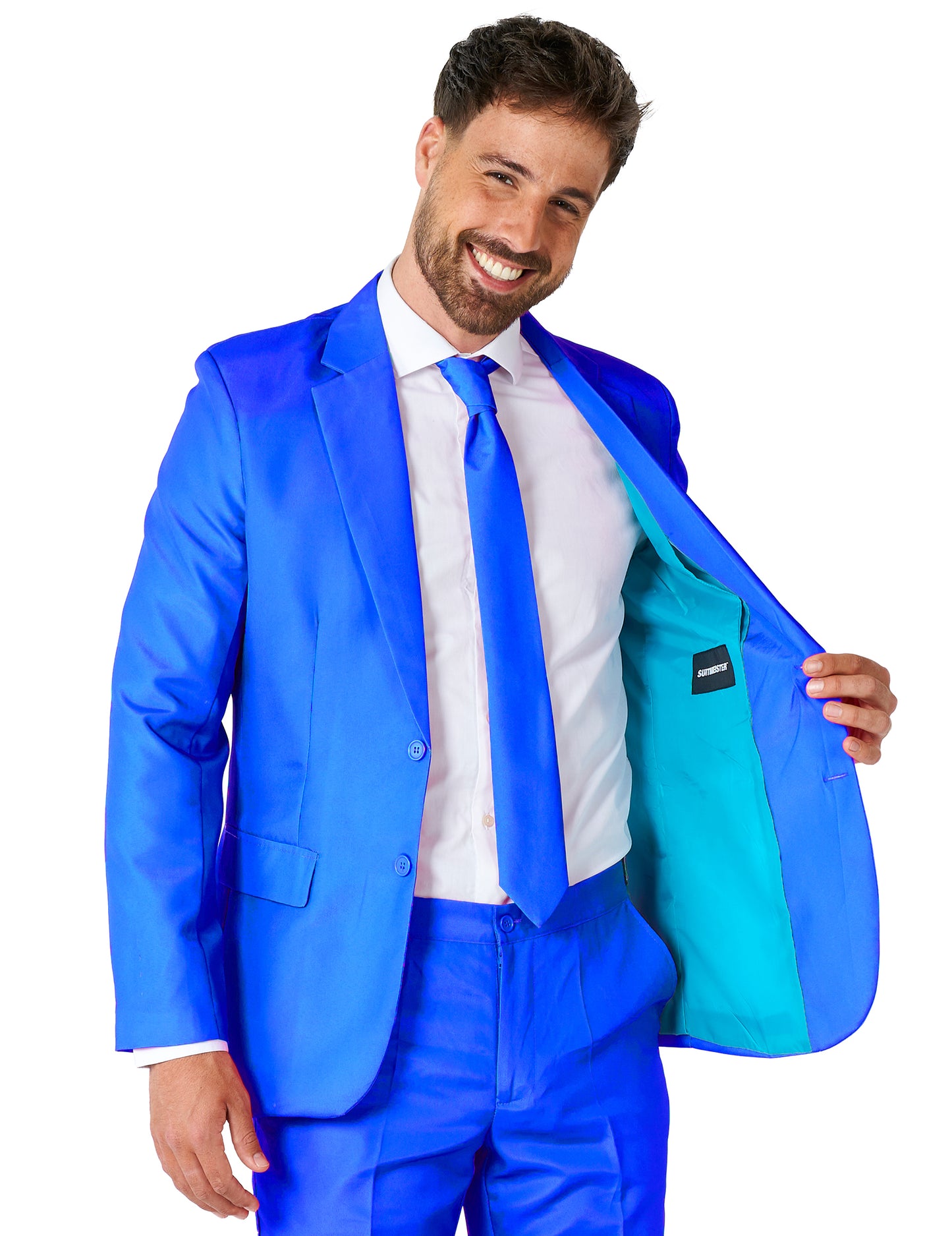 Мъжки син костюм Suitmeister™ Mr. Solid