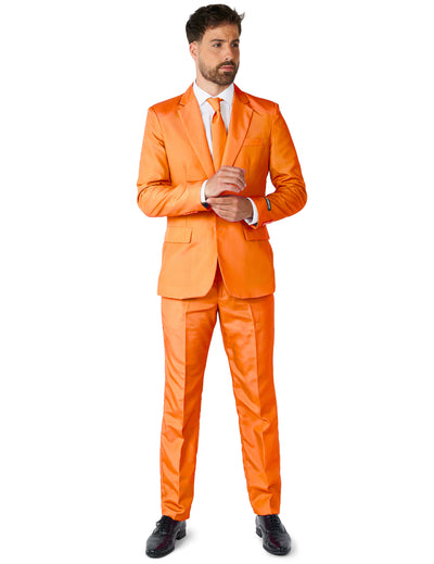 Мъжки костюм Mr. Solid в оранжево Suitmeister™