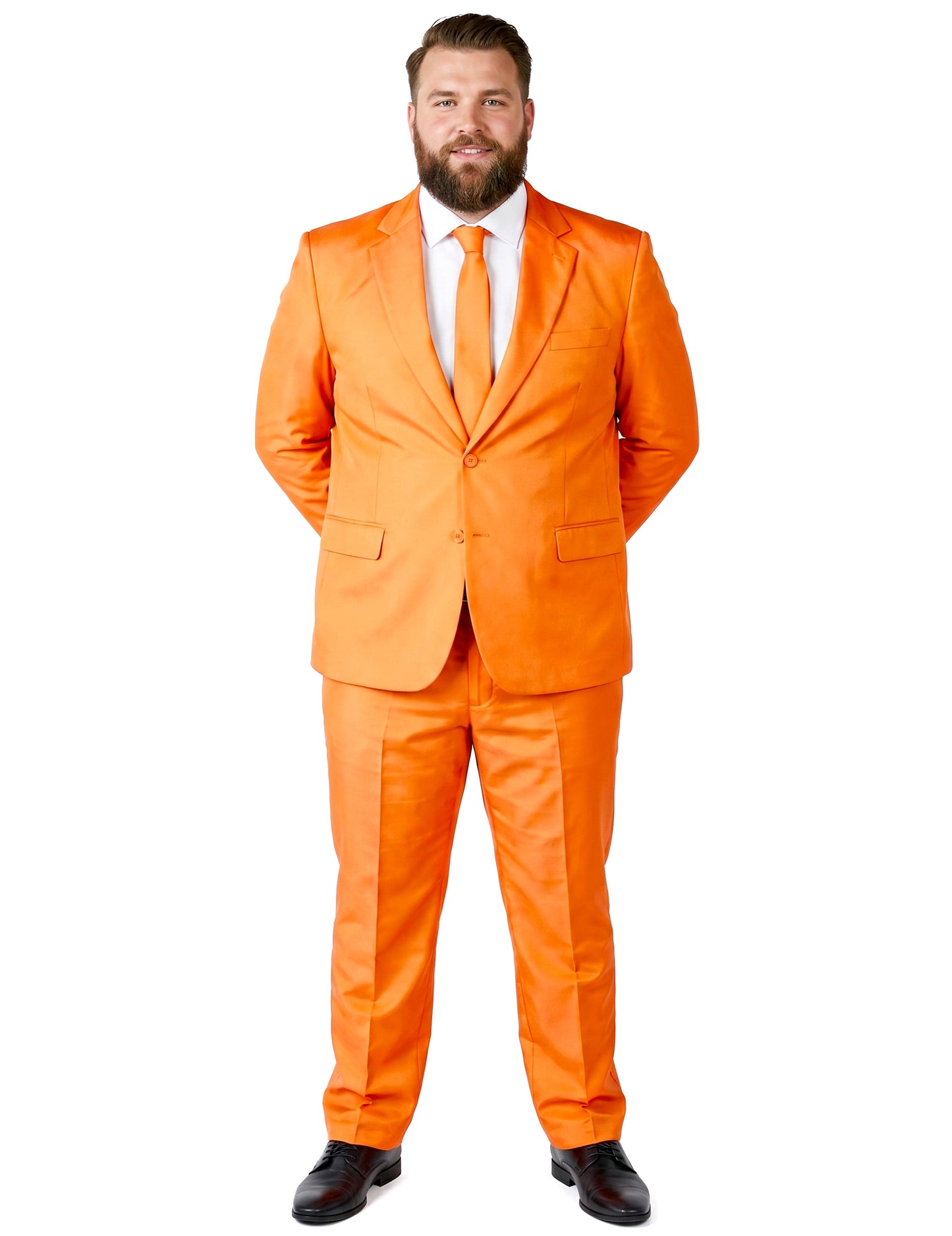 Мъжки костюм Mr. Solid в оранжево Suitmeister™