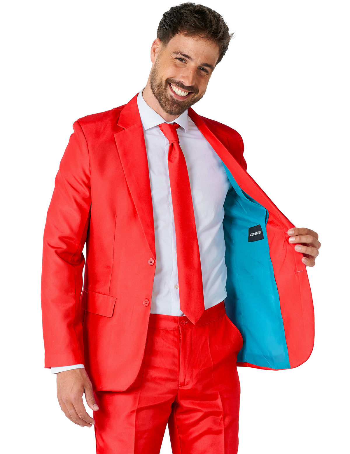 Мъжки червен костюм Mr. Solid Suitmeister™