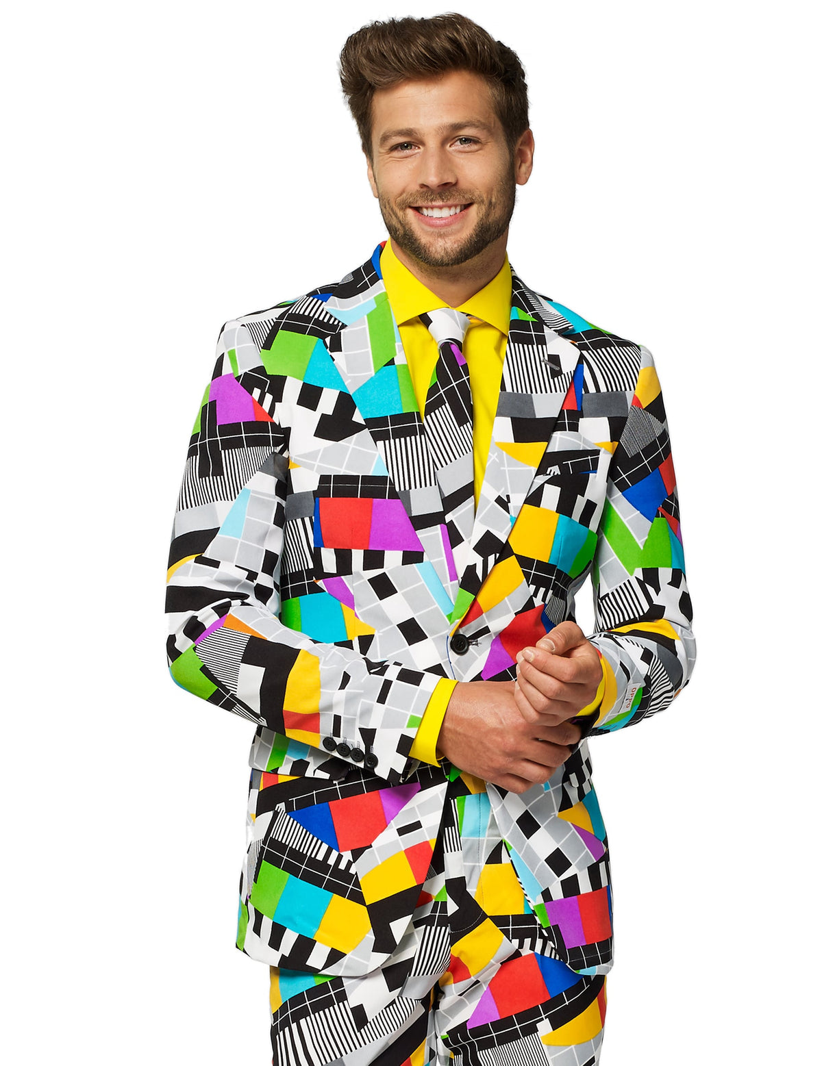 Gros plan sur le buste du costume Mr. Technicolor pour homme