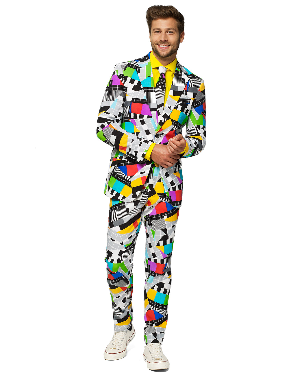 Costume Mr. Technicolor pour homme multicolore à motifs géométriques Opposuits