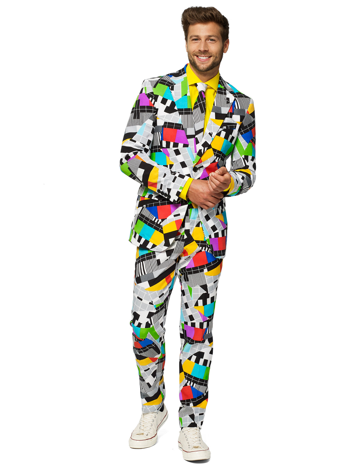 Costume Mr. Technicolor pour homme multicolore à motifs géométriques Opposuits