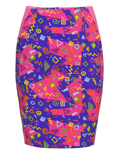 Vue de face de la jupe du costume Mrs. Symbole coloré