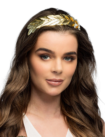 Метален златен лавров венец