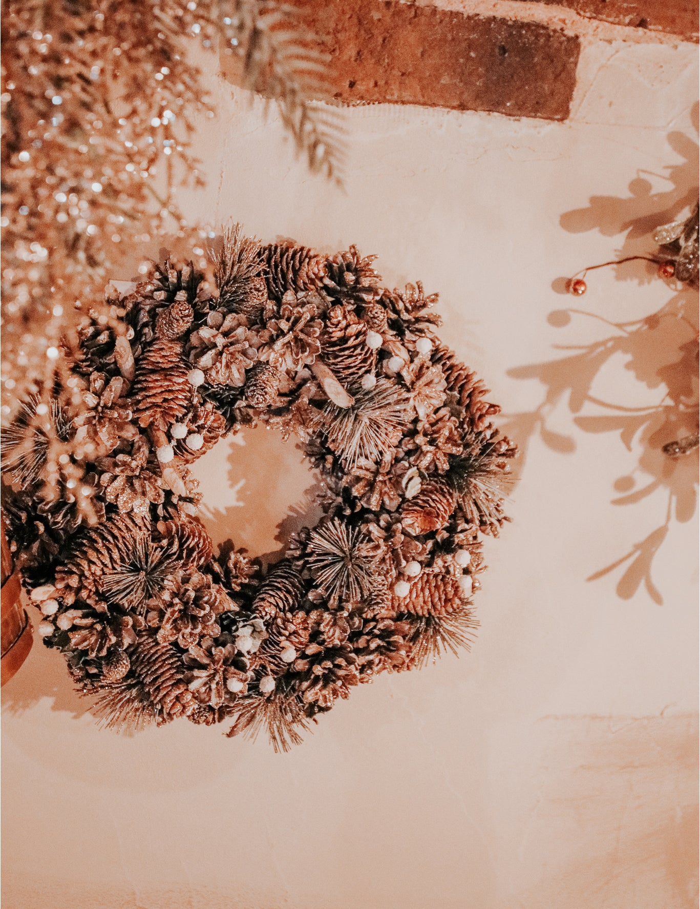 Коледна корона омагьосана гора 35 cm 