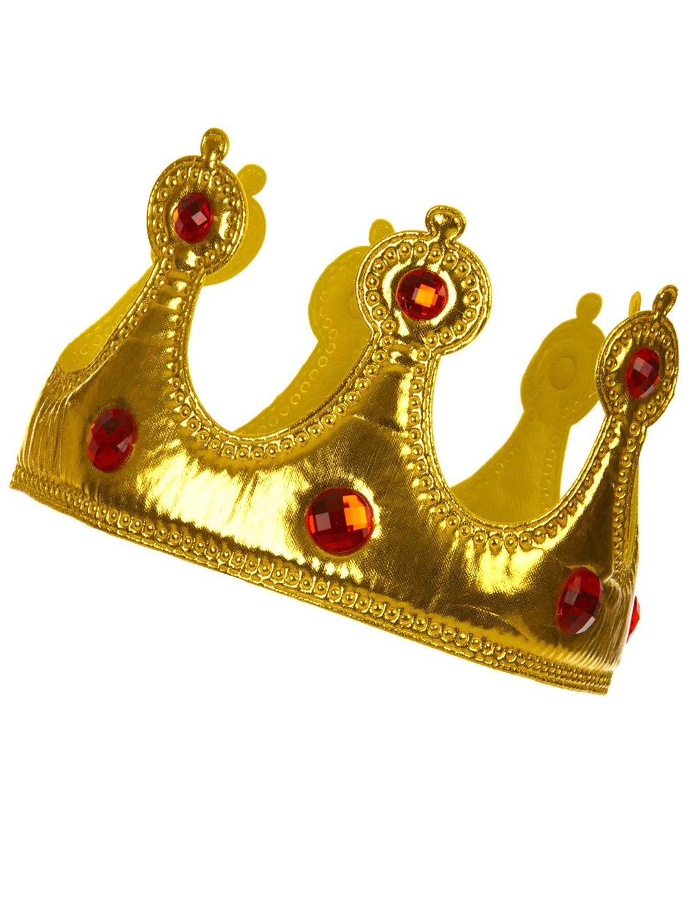 Vue de profil de la couronne dorée souple pour adulte