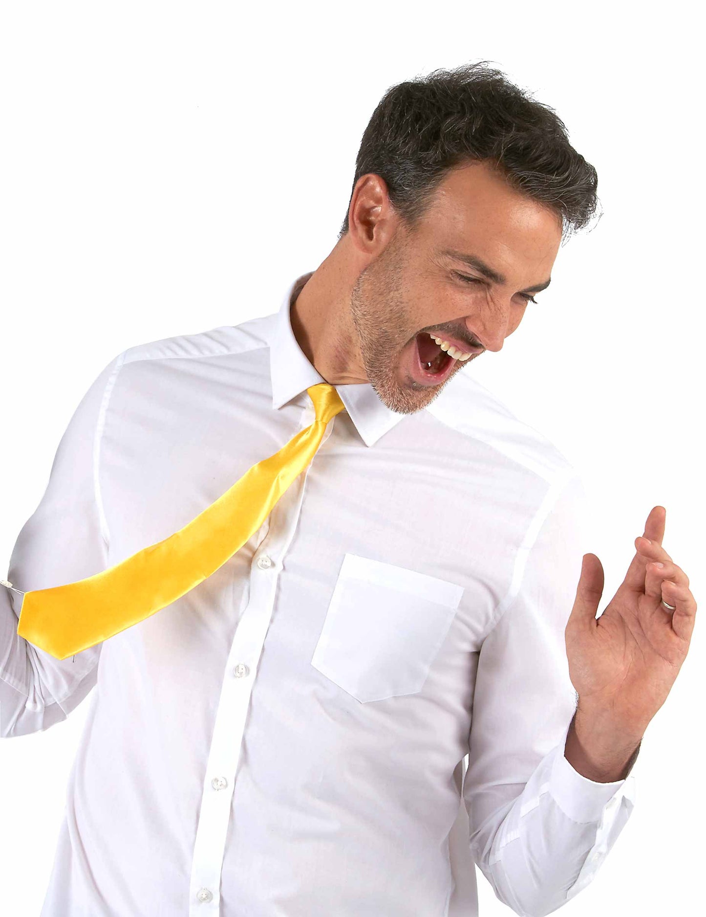 Cravate jaune fluo pour adulte jaune