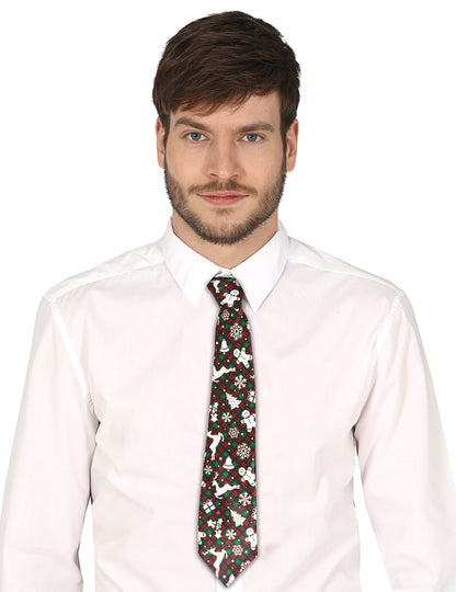 Тартанена вратовръзка с коледни мотиви за възрастни 
