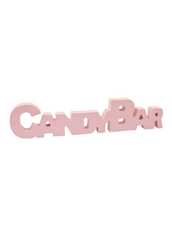 декорация за маса от дърво за Candy Bar за розов бюфет