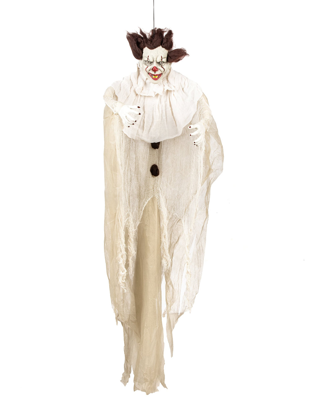 Décoration à suspendre clown tueur blanche et beige