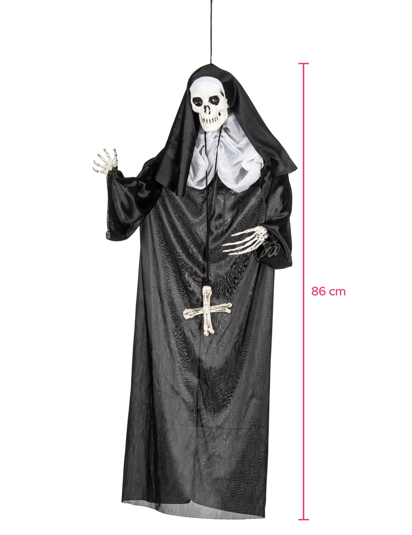 Dimensions de la décoration à suspendre nonne pour Halloween