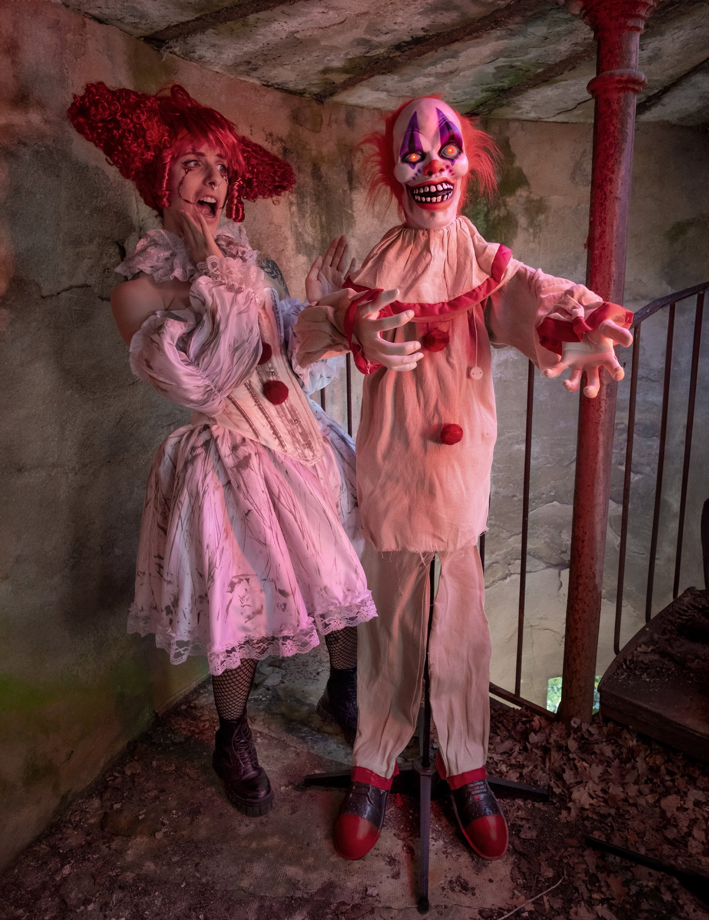 Анимирана декорация със страшен клоун 153 cm