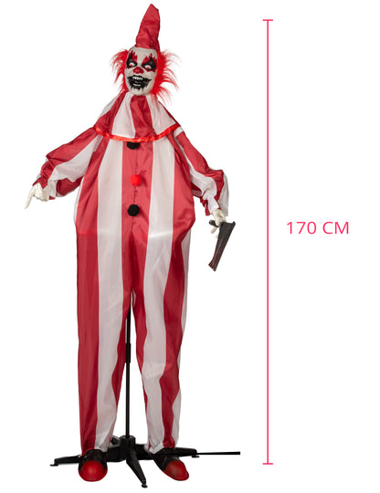 Анимирана декорация зловещ клоун с движения 170 cm