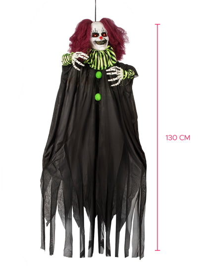 Анимирана декорация ужасяваща клоун, висящ 130 cm