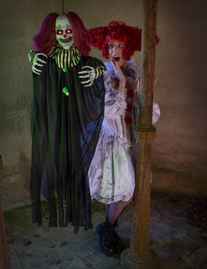 Анимирана декорация ужасяваща клоун, висящ 130 cm