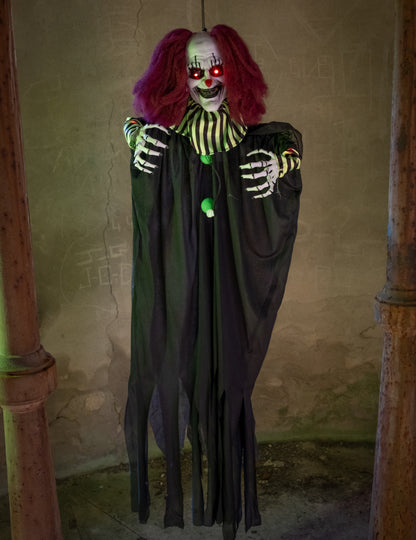 Анимирана декорация ужасяваща клоун, висящ 130 cm