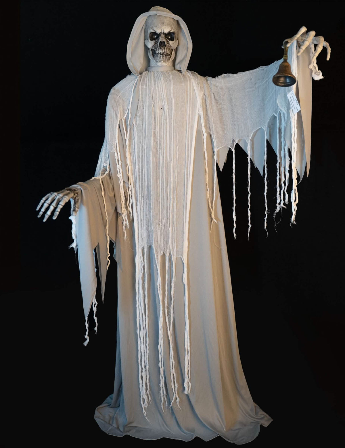 Анимирана декорация скелет-жътвар с камбана 182 cm