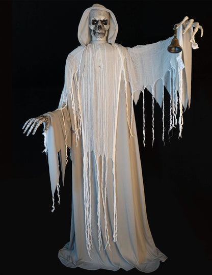 Анимирана декорация скелет-жътвар с камбана 182 cm