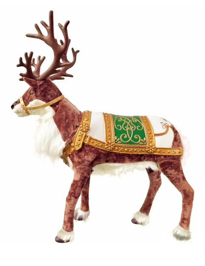 Анимирана коледна украса с елени със звук и движение 143 cm