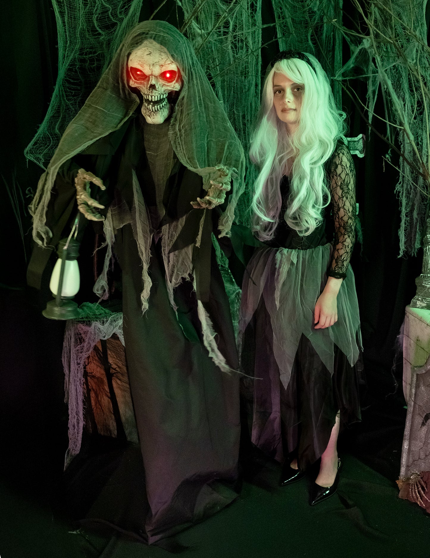 Анимиран звук и светлинна декорация Брилянтна жътвар 180 cm