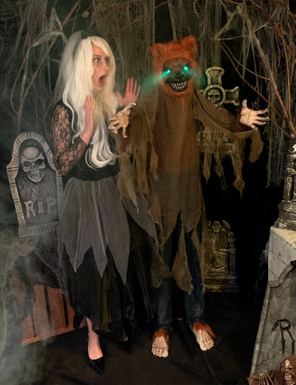 Анимиран звук и леки декорация лош вълк 160 cm