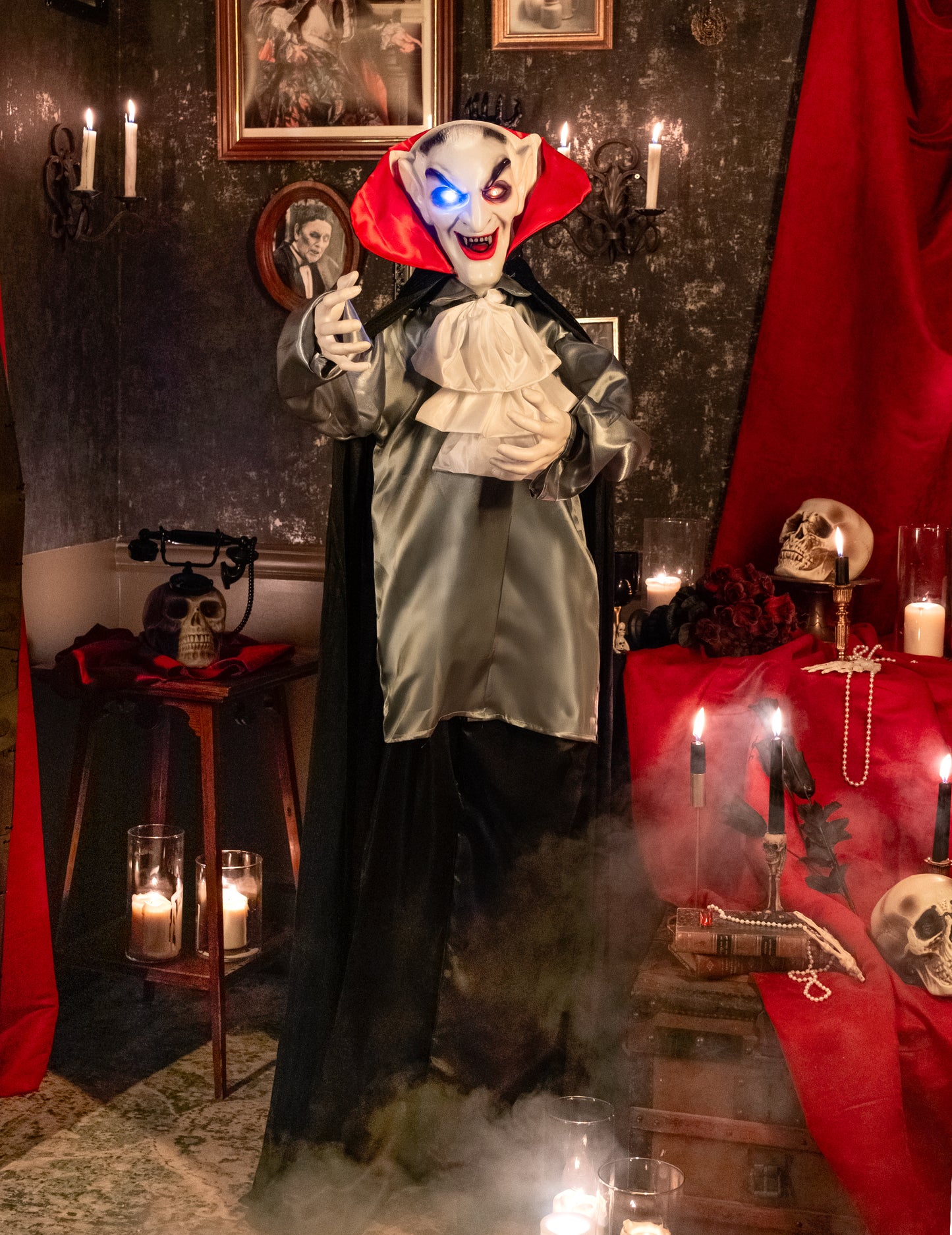 Анимиран звук и леки декорация вампир усмихнат 165 cm