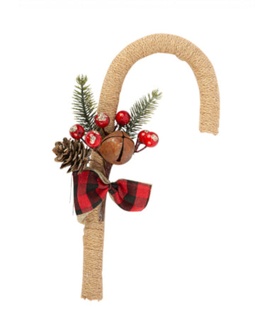 Рустикална декорация от захарна тръстика, 12 x 23 см, изработена от юта