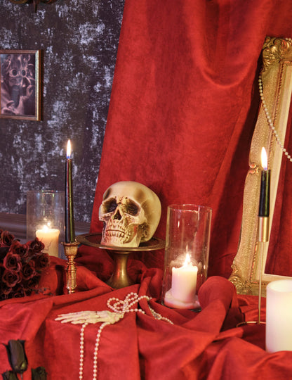 Пластмасова декорация на черепа 18 см