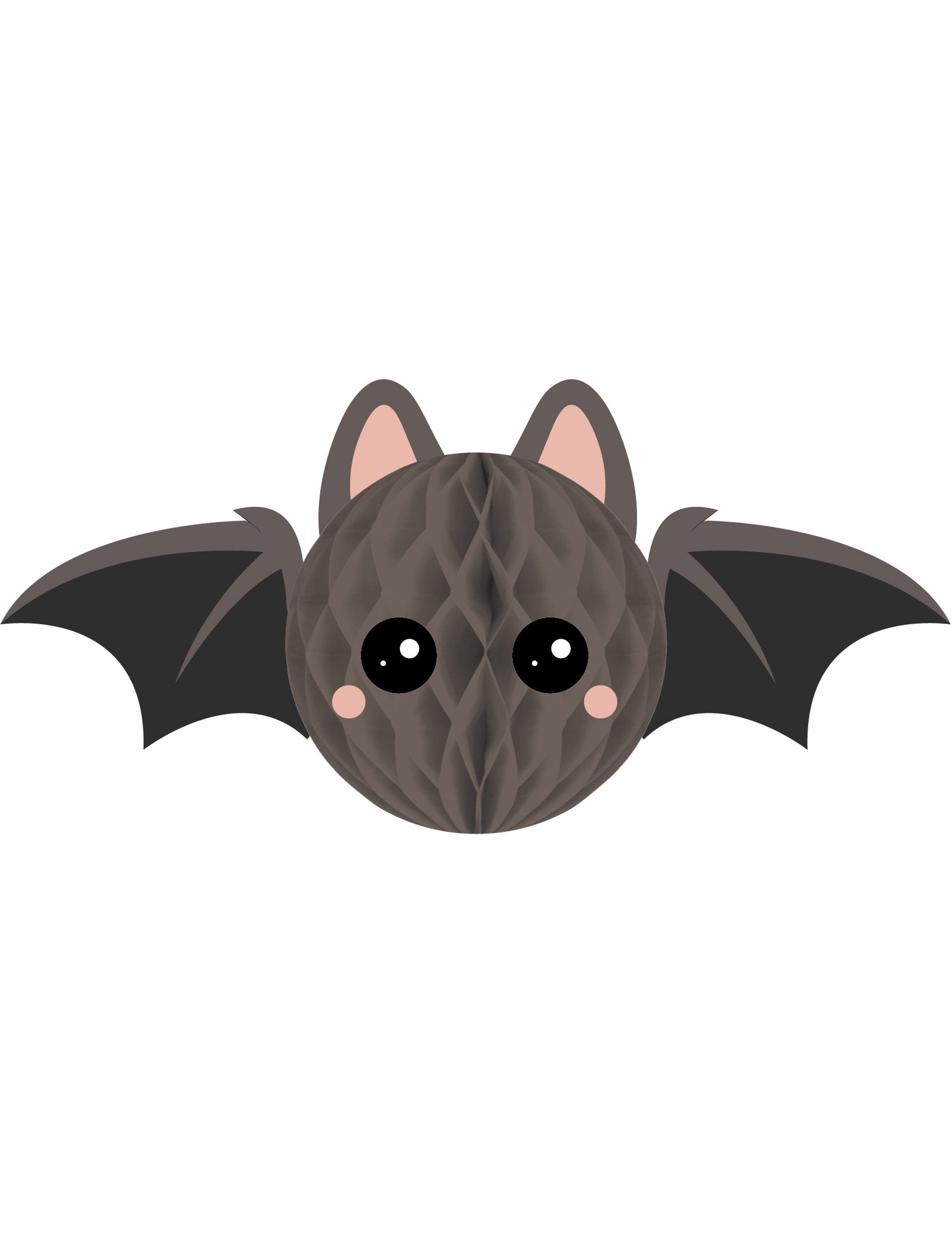 Décoration en papier alvéolé chauve-souris grise