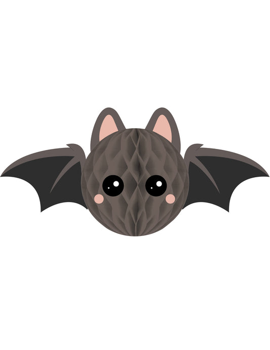 Décoration en papier alvéolé chauve-souris grise
