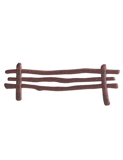 Décoration gâteau clôture pour bûche marron