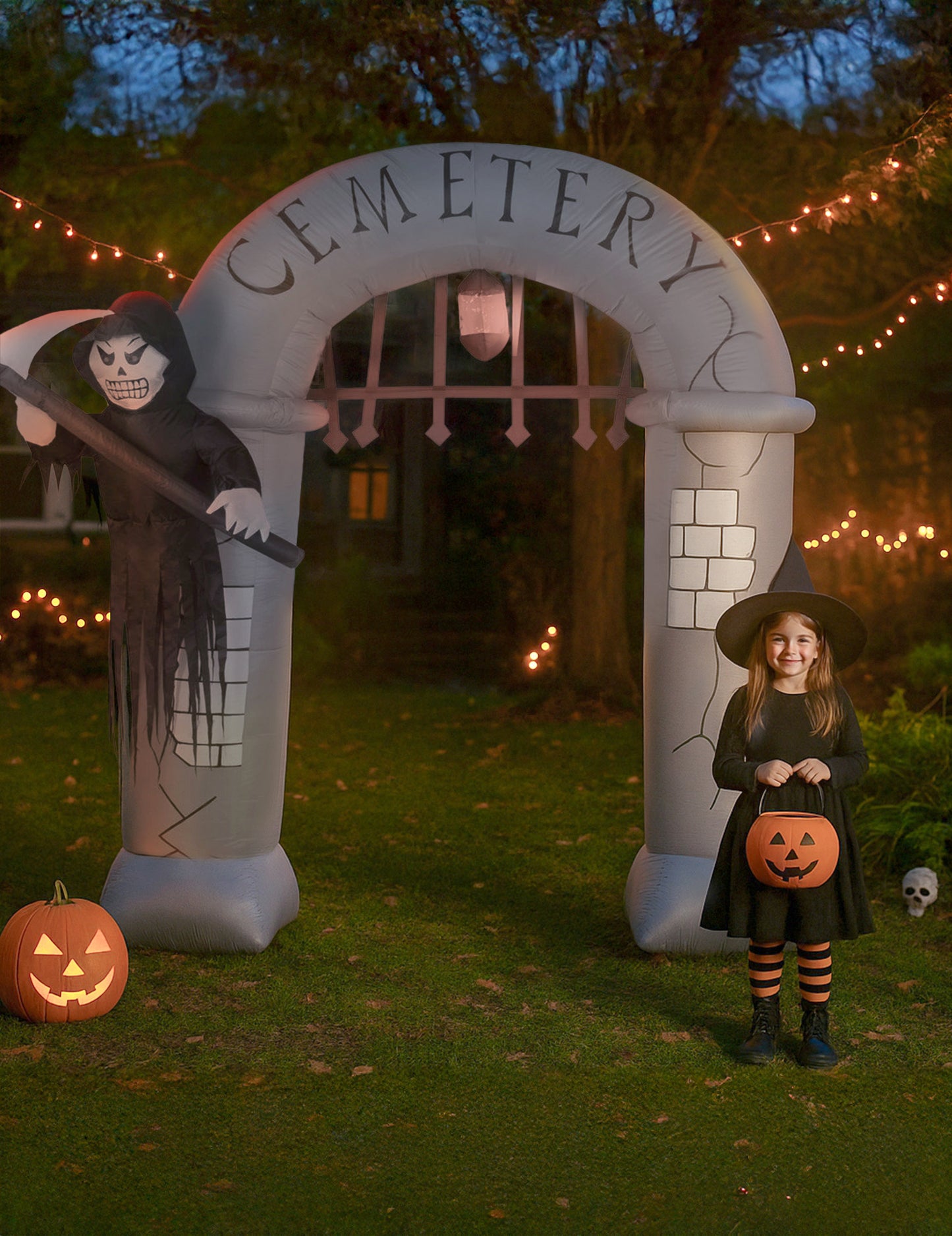 Надуваемо вход на гробището на декорация 240 cm