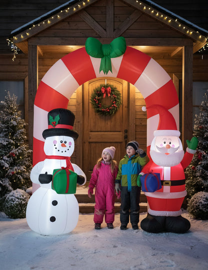 240 см светеща надуваема коледна арка