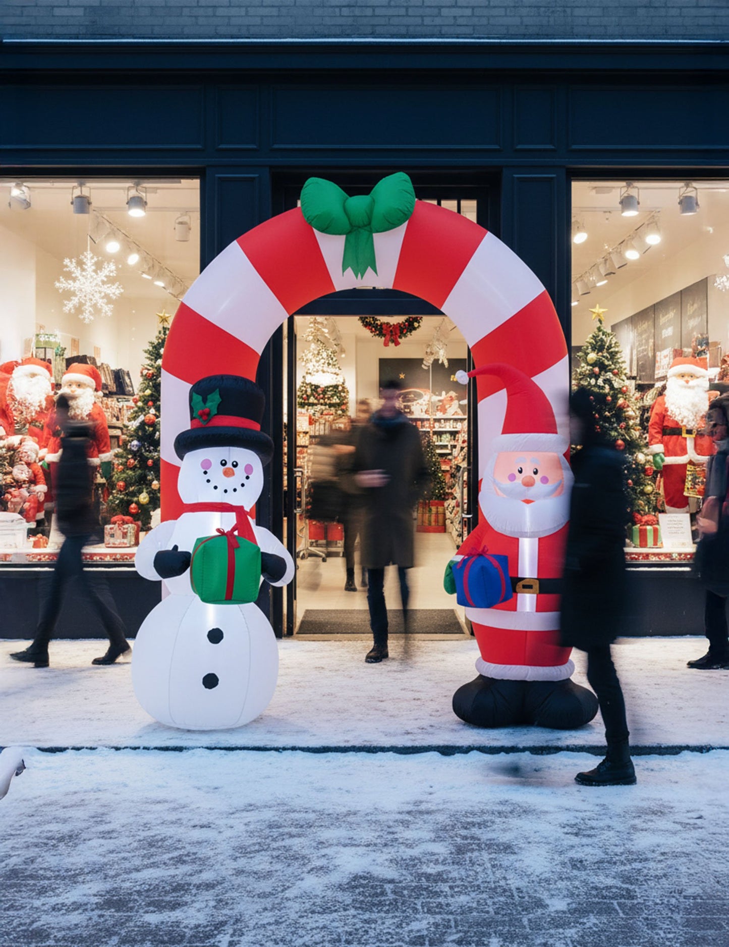 240 см светеща надуваема коледна арка