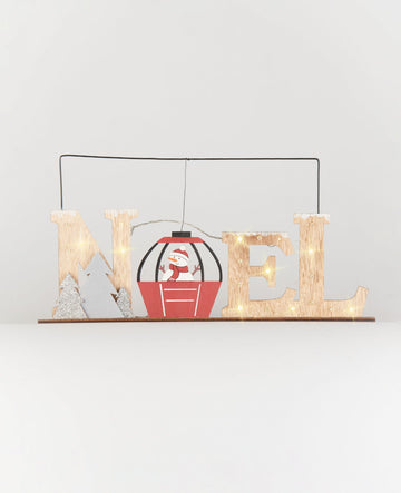 Коледна светлинна украса 22 x 44 cm дървен