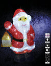 Décoration lumineuse Père Noël rouge et blanc à LED blanc froid avec lanterne sur secteur