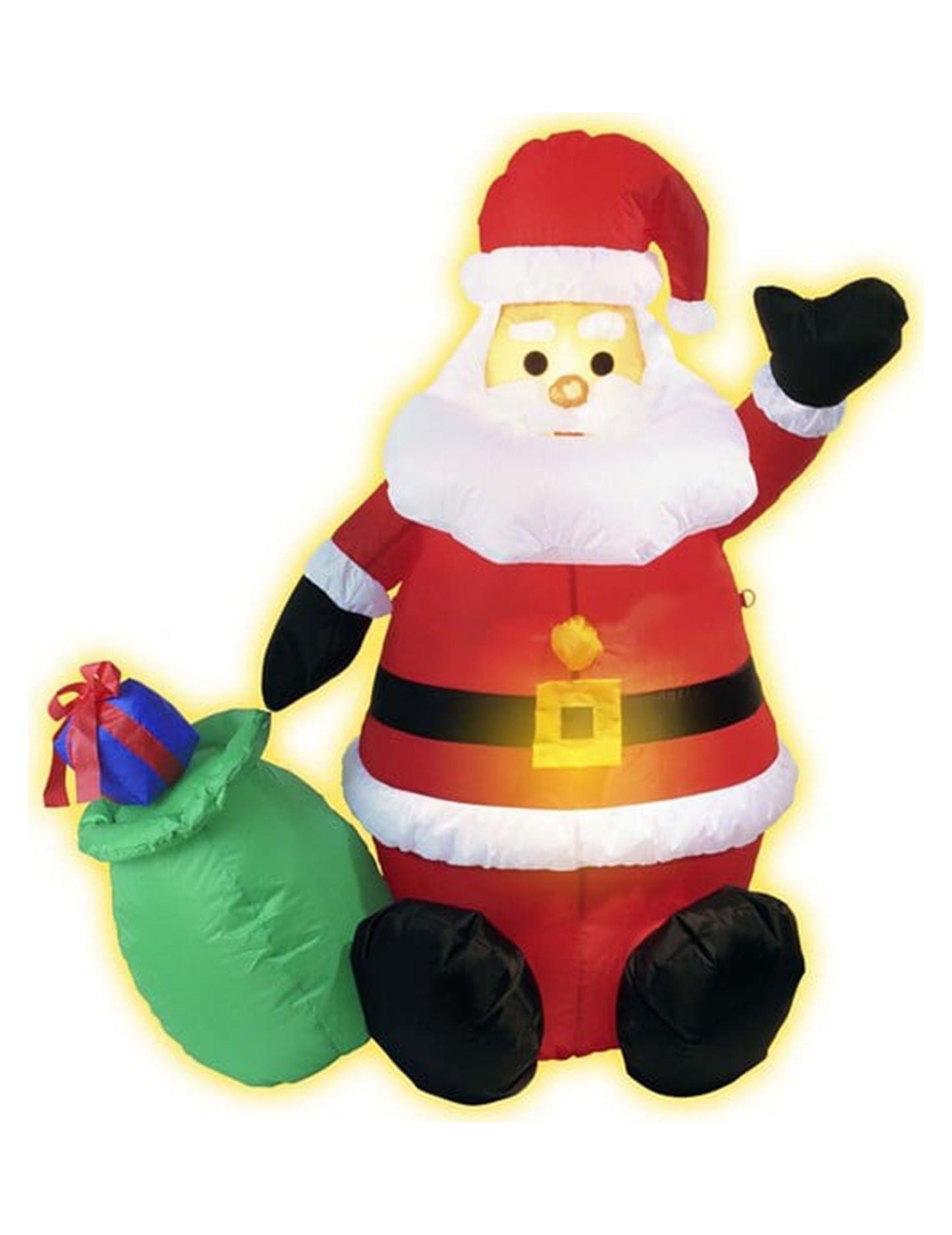 Надуваема и светеща декорация на Дядо Коледа 120 cm 