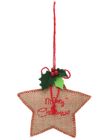 Текстилна висяща звезда 13 cm 