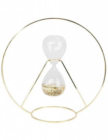 Златна метална декорация пясъчен часовник 35 cm да инсталирате