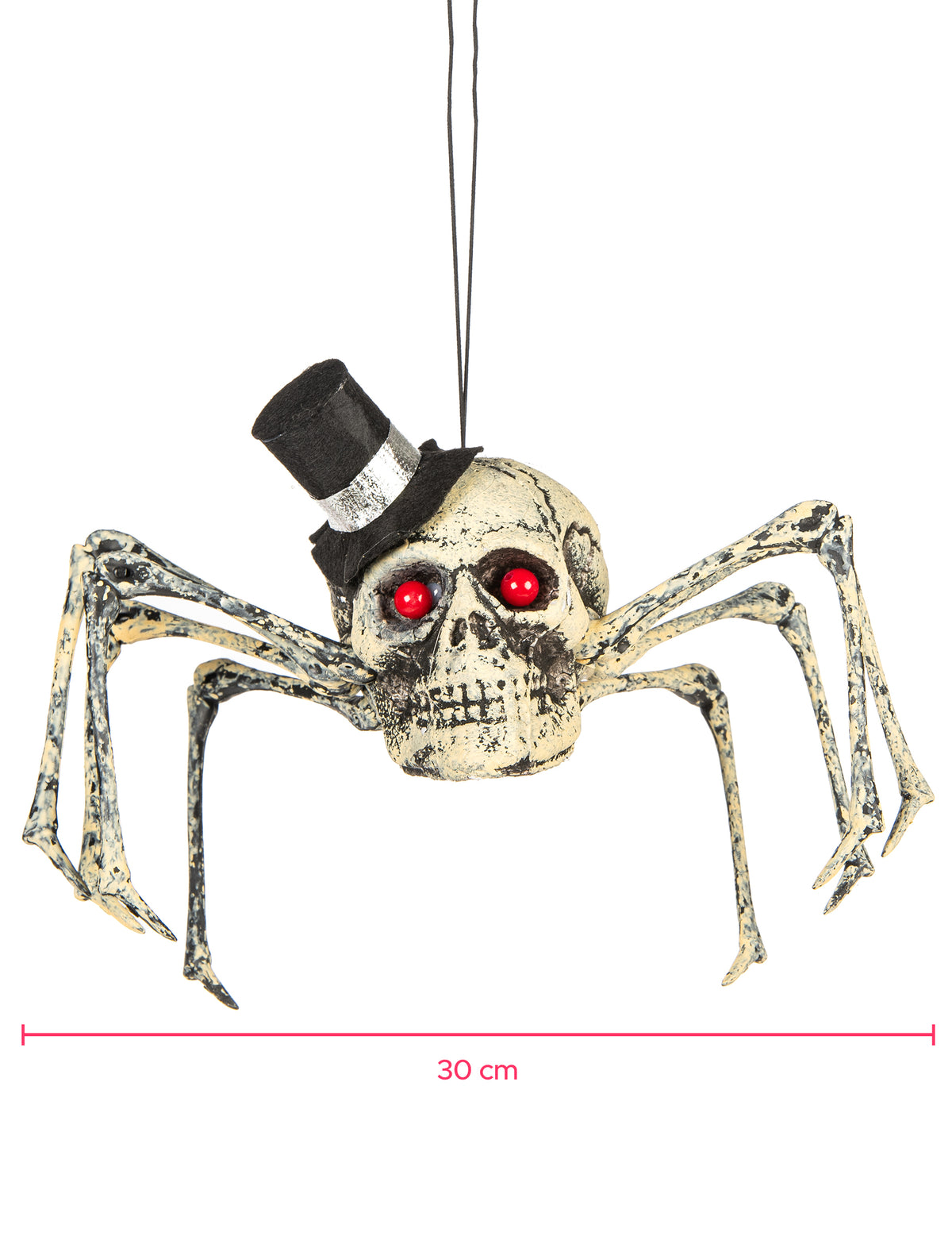 Dimensions de la décoration squelette araignée Halloween