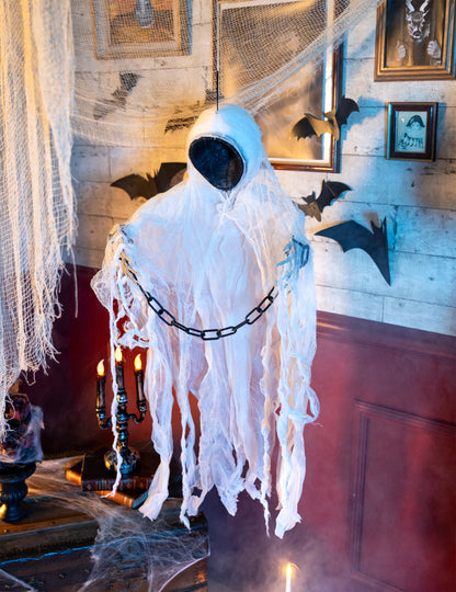 Скелетна декорация на Faucheuse, верига на 100 см Хелоуин