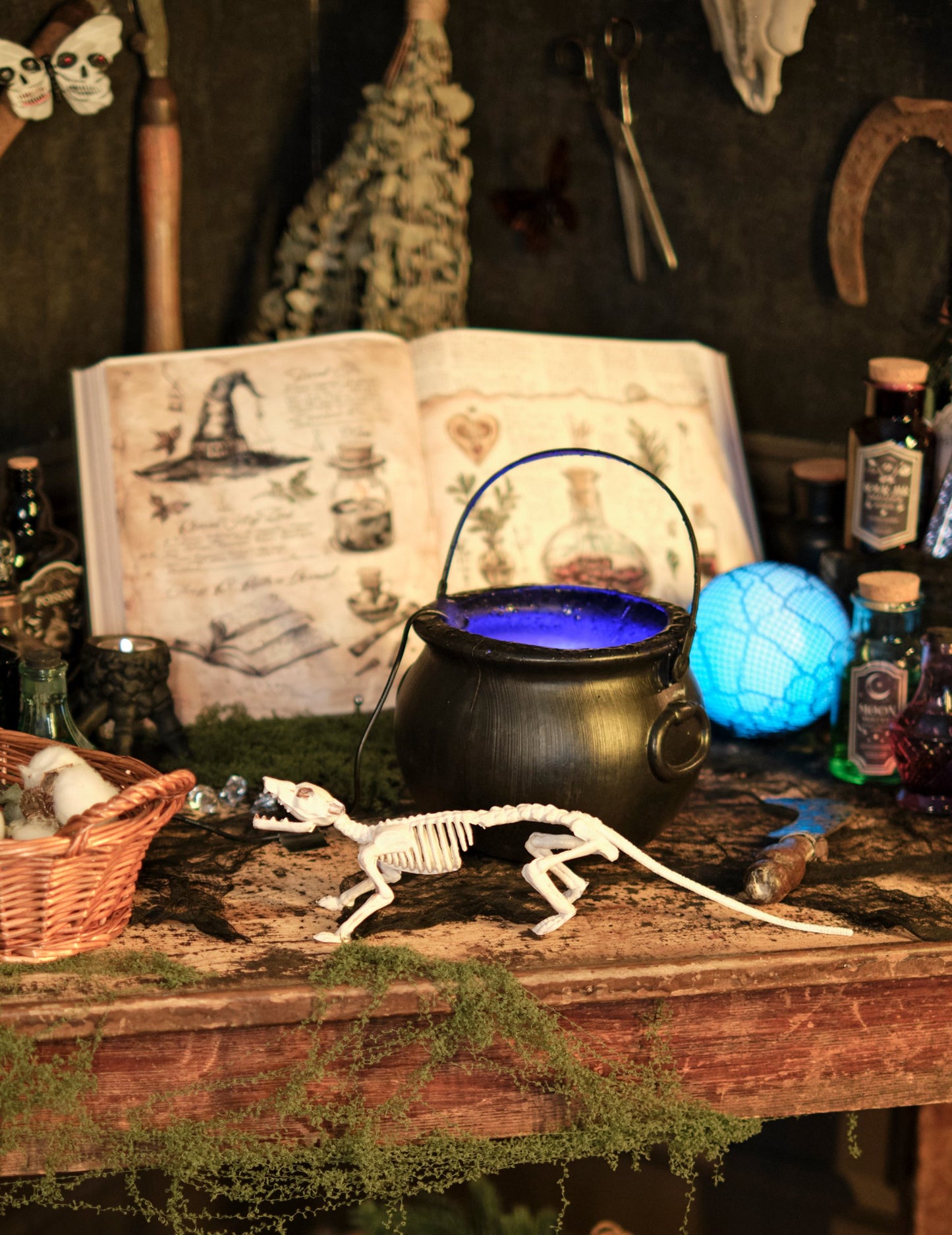 Декорация на скелет на плъхове 16 х 23 см Хелоуин